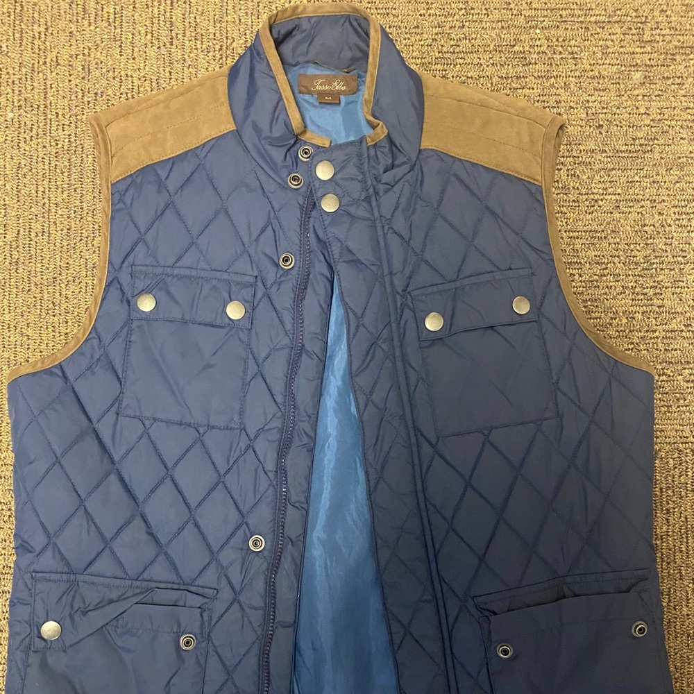 Tassa Elba Navy Blue and Brown Coat vest